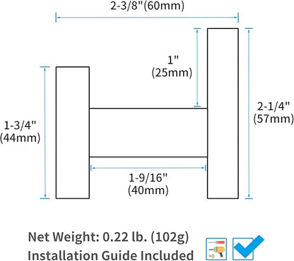 Angle Simple Towel Hook for Bathroom, Stainless Steel Hand Towel Coat Hook for Wall, Matte Black