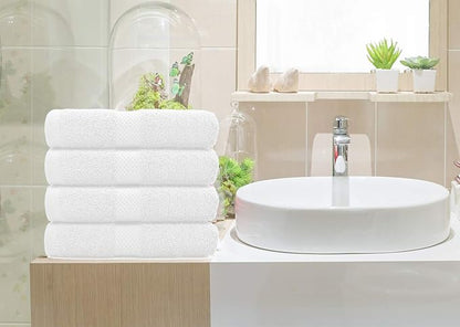 DAN RIVER 6-Pack Premium Hand Towels (16x28 Inches) - 100% Cotton, Ultra Soft, Lightweight, Highly Absorbent Towels for Bathroom, Spa, Gym, Salon, Hotel, and Travel - 550 GSM – White