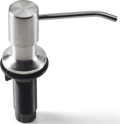 Soap Dispenser for Kitchen Sink (Brushed Nickel), Fit 1-to-1.25-inch Hole, Built in Soap Dispenser, Stainless Steel Pump Replacement