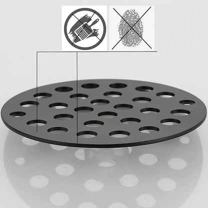 4-Inch Screw-in Shower Strainer Drain Cover Replacement Floor Strainer(Black)