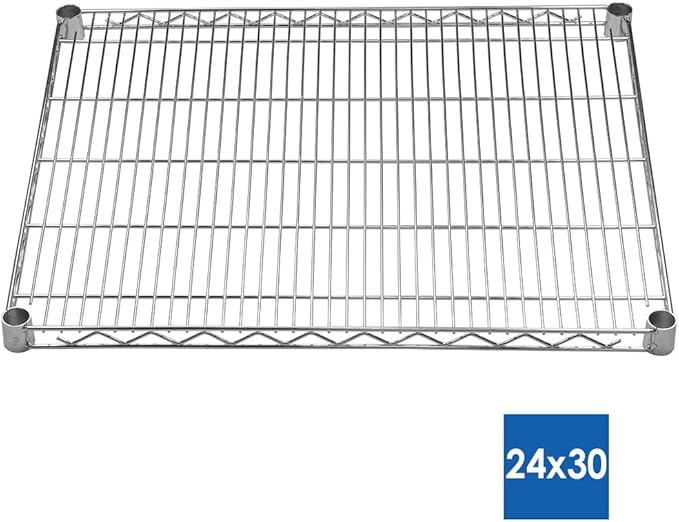 Shelving Inc. 24" d x 30" w x 64" h Chrome Wire Shelving with 5 Tier Shelves, Weight Capacity 500lbs Per Shelf