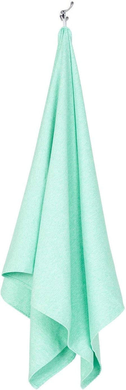 Dock & Bay Beach Towel - Quick Dry, Sand Free - Compact, Lightweight - 100% Recycled - Includes Bag - Rainforest Green, Large (160x90cm, 63x35)