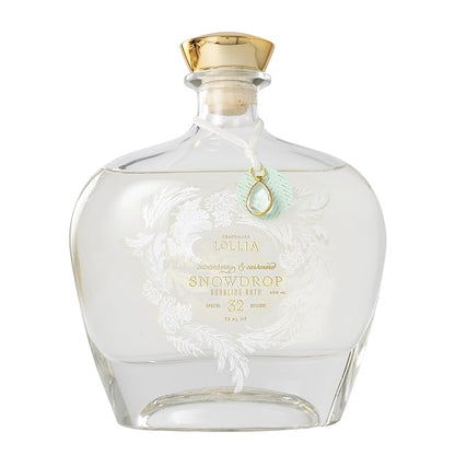 Lollia Snowdrop Bubble Bath, 22 fl oz, 650 ml, Winterberry & Cashmere Fragrance, Luxury Hydrating Women's Bubbling Bath Soap, Delicate & Relaxing Scented Skin Care