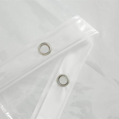AooHome Long Shower Liner, Clear 8 Gauge Eva Shower Curtain with Hooks, Bottom Magnets, Heavy Duty, Water Repellent, Rust Proof Grommets, 72x96 Inches