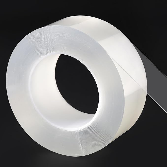 Transparent Weather Sealing Tape, Clear Draft Isolation Film Tape for Door Draft Stopper, Adhesive Tape for Doors, Windows and Shower Glass Gaps - No Residue (2 Inch x 66Ft)