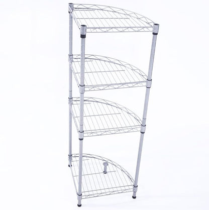 4 Tier Storage Racks Shelving, Heavy Steel Pantry Shelves, Adjustable Wire Shelving Rack, Suitable for Garage, Kitchens, Offices, 12" W x 12" D x 36" H, Silver