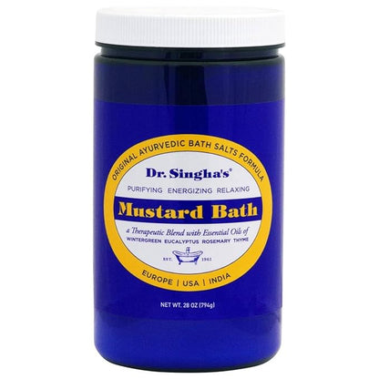 Dr. Singha’s Mustard Bath – Therapeutic Bath Salts for Relaxation, Soothing Comfort & Refreshing Aroma – 28 oz Aromatherapy Soak with Mustard Seed & Essential Oils - Bathing Alternative to Epsom Salt