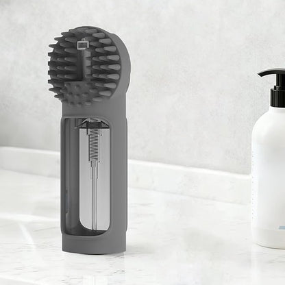 Dog Bath, Silicone Pet Scrubber, Soft Massage Brush, Shampoo Dispenser Tool, Pet Grooming Brushes, Soothing Bath Brush, Non-Slip Shower Brushes for Puppy Dachshund Groomer