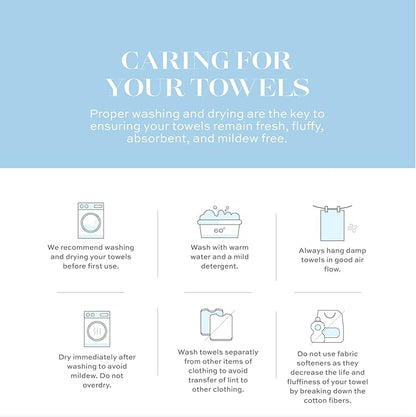 White Classic Luxury Bath Towel Set of 8 Pieces - 100% Turkish Cotton Highly Absorbent Towels for Bathroom, 2 Luxury Bath Towels 700GSM, 2 Hand Towels, 4 Washcloths, Beige