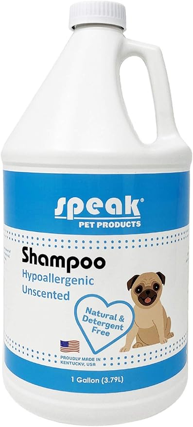 Natural Dog Shampoo, Hypoallergenic Unscented, 1 Gallon