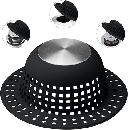Shower Drain Hair Catcher Bathtub Drain Cover Shower Protector for Pop-Up & Regular Drains