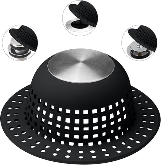 Shower Drain Hair Catcher Bathtub Drain Cover Shower Protector for Pop-Up & Regular Drains