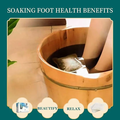 30 Bags Herbal Foot Soak with Mugwort & Ginger, Relaxing Foot Bath for Daily Wellness, 900g Natural Plant-Based Formula, 泡脚药包
