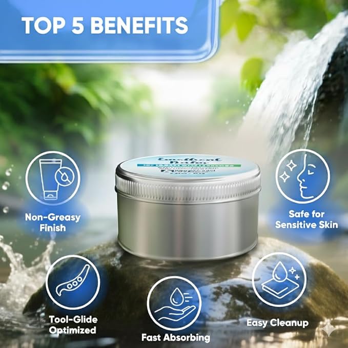 Massage Tools Emollient Balm - Natural Essential Massage Oil - Myofascial Release Tool Massage Cream for Massage Therapy - IASTM Tool Muscle Rub Ultra Strength - Gua Sha Tool Partner for Body (195g)