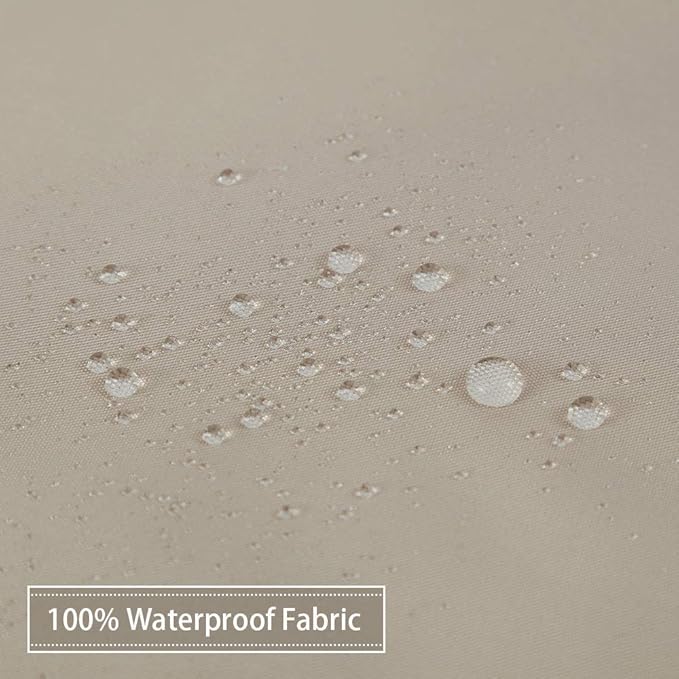 CAROMIO Hotel Quality 100% Waterproof Fabric Shower Curtain or Liner with Magnets for Bathroom, 72 x 72 inches, Tan