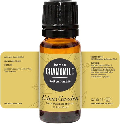 Edens Garden Chamomile- Roman Essential Oil- 100% Pure Premium Grade, Undiluted, Natural, Therapeutic, Aromatherapy, The Best for Diffuser, Face, Humidifiers, Kid Safe 10 ml (.33 fl oz)