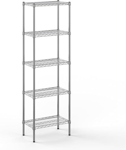 14" Deep x 24" Wide x 74" Height Wire Shelving Kit | 5-Tier | NSF Commercial Storage Rack Unit