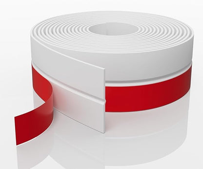 20ft Shower Door Seal Strip, Silicone Door Frame Sealing Strip for Glass Doors, 2 Inch Wide Bottom & Side Gap Filler