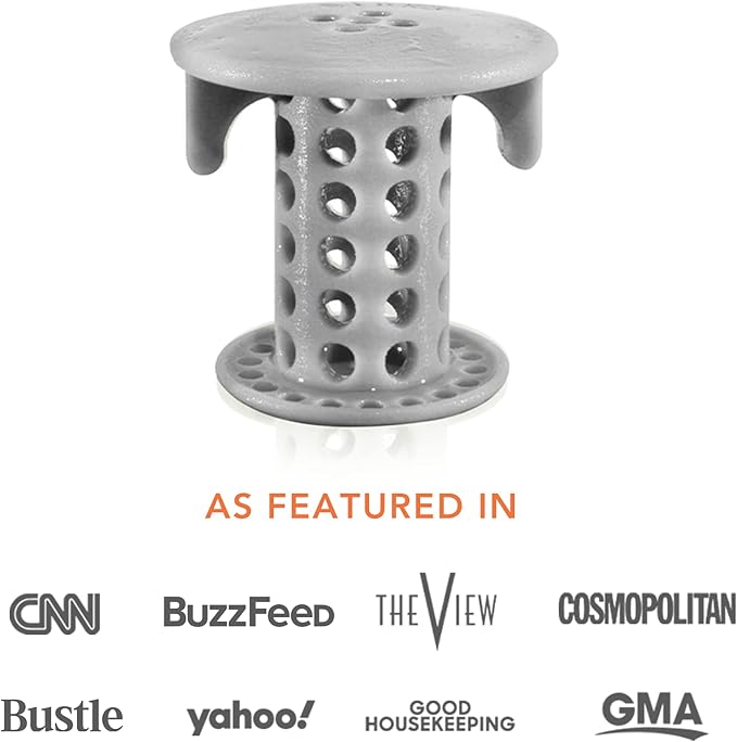 SinkShroom The Revolutionary Sink Drain Protector Hair Catcher/Strainer/Snare, Gray