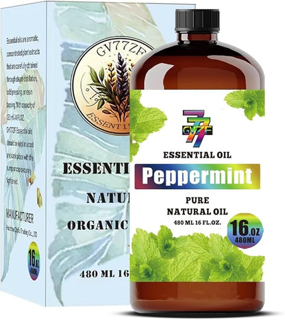 Peppermint Essential Oil (16 oz / 480 ml) – Peppermint Oils for diffusers, humidifiers, Home Baths, Cleaning Products, Yoga, DIY Soaps and DIY Scented Candles