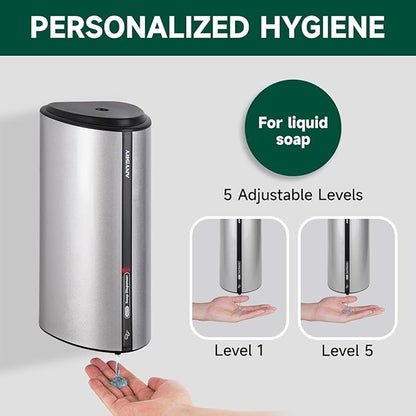 29fl.oz/850ml Commercial Automatic Liquid Soap Dispenser Wall-Mounted Large Capacity Model AD1209 Silver