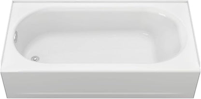 American Standard 2390202ICH.020 Princeton 60 in. x 30 in. Americast Apron-Front Bathtub with Left Hand Drain and Built-In Overflow, White