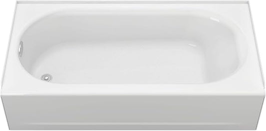 American Standard 2390202ICH.020 Princeton 60 in. x 30 in. Americast Apron-Front Bathtub with Left Hand Drain and Built-In Overflow, White