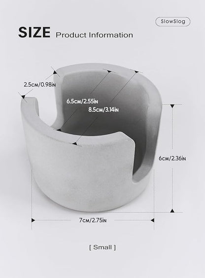 Diatomite Sponge Holder, Quick Dry Stone Sponge Stand for Kitchen Countertop Organizer, Diatomaceous Earth Sponge Stand, Absorbent Sponge Holder, Gray