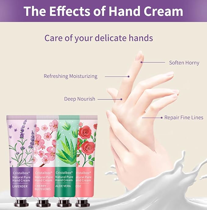 28 Pack Hand Cream Gifts for Women,Stocking Stuffers for Women,Teen Girls,Christmas Gifts for Teacher,Appreciation Gifts Bulk Gifts,Natural Plant Travel Size Lotion Hand Cream for Dry Cracked Hands