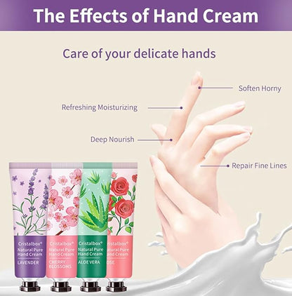 28 Pack Hand Cream Gifts for Women,Stocking Stuffers for Women,Teen Girls,Christmas Gifts for Teacher,Appreciation Gifts Bulk Gifts,Natural Plant Travel Size Lotion Hand Cream for Dry Cracked Hands