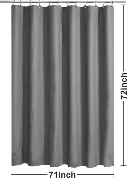Barossa Design Gray Shower Curtain Liner - Premium PEVA Shower Liner for Bathroom, BPA & PVC Free, No Chemical Smell, Lightweight Standard Size Bath Curtain with 3 Magnets, Metal Grommets - Dark Gray
