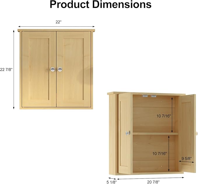 Bathroom Wall Cabinet,Medicine Cabinets for Bathroom Cabinet Wall Mounted,Medicine Cabinet Over Toilet Storage Cabinet,Surface Mount Medicine Cabinet for Laundry Room,Kitchen,22x23