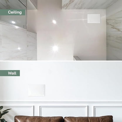 Vent Systems 12" x 8" Inch White Galvanized Steel Access Panel – Durable Access Door for Drywall, Wall or Ceiling – Easy Service Panel for Plumbing, Electrical, HVAC, and Maintenance Openings