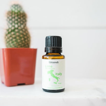 Lime Essential Oil - Direct from Citrusmade in Sicily- Pure Essential Oils for Diffusers and Aromatherapy in The Mediterranean - 100% Pure Therapeutic Grade (15ml)