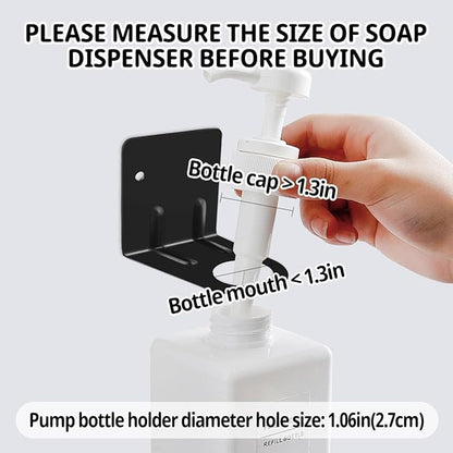 6Pcs Resizable Soap Bottle Dispenser Holder Wall Mount for Shower, Soap Shampoo Lotion Dispenser Wall Mount Bottle Holder for Bathroom Kitchen with Screw Sets (6pcs Black)