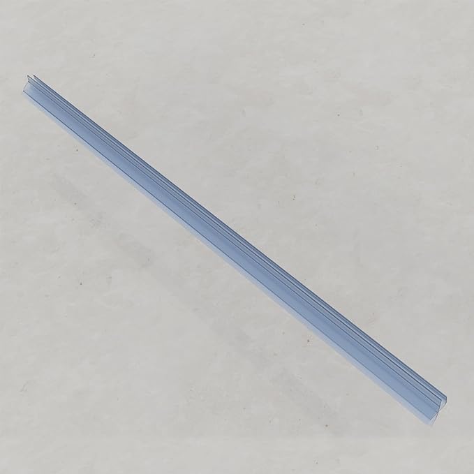 Frameless Shower Door Bottom Seal, 36" Long Shower Sweep for 1/4" (6mm) Glass, Clear Vinyl with Drip Rail – Prevent Leaks & Create a Waterproof Barrier