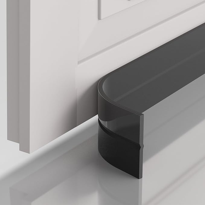 Door Seal Strip for Door Frame, 36ft Silicone Door Gap Filler, Shower Glass Door Seal Strip Bottom & Side Sealing, 2 Inch Wide Weather Stripping
