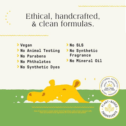 Alaffia Babies & Kids Bubble Bath, Coconut Chamomile, Pump Included – Gentle Cleanser with Raw Shea Butter and Yarrow, 32 Fl Oz