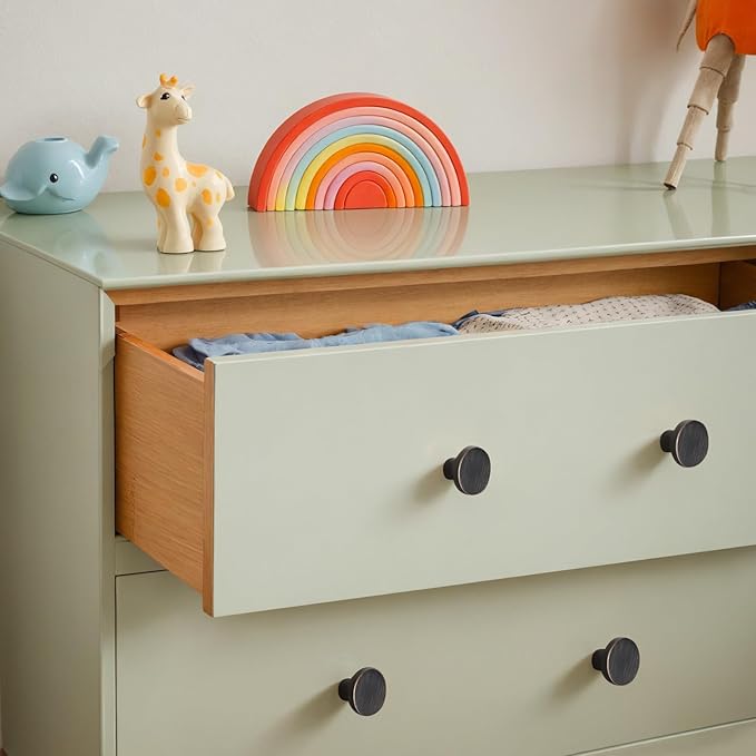 Ravinte 10 Pack Cabinet Knobs Oil Rubbed Bronze Kitchen Cabinet Knobs Round Dresser Drawer Pulls Closet Door Pulls 1-1/5 Inch