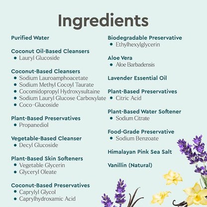 Puracy Gel Hand Soap Clean Can Starter Set - Plant-Powered Natural Hand Soap As Seen on TikTok, Non-Toxic, Sulfate-Free Liquid Gel Handwash (Lavender & Vanilla, 14.4 fl oz)
