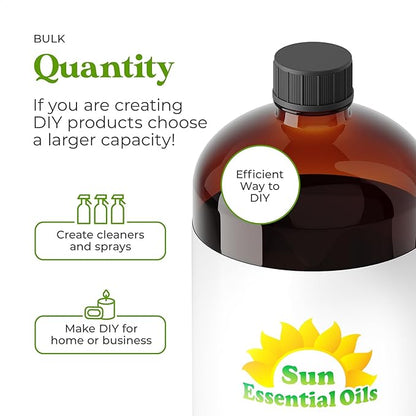 Sun Essential Oils - Neroli 4oz Bottle for Humidifier, Diffuser, Aromatherapy, Skin and Hair Care - Neroli Oil - Aromatherapy Oil