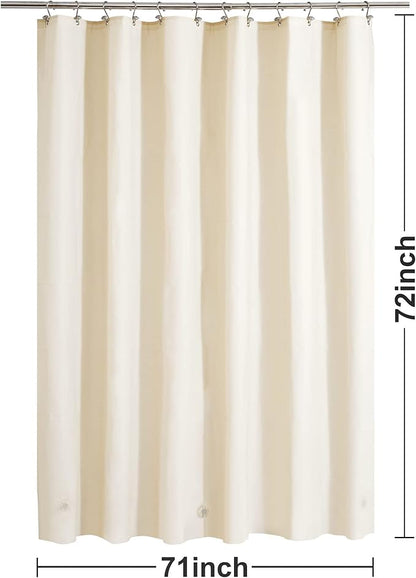 Barossa Design Beige Shower Curtain Liner - Premium PEVA, BPA & PVC Free, No Chemical Smell, Lightweight Standard Size Shower Curtain with 3 Magnets, Metal Grommets - Beige