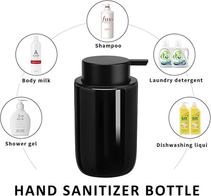 Soap Liquid Dispenser Ceramic with Easy-to-Press Pump Hand Liquid Dispenser (Can't Foam) for Shampoo Bathroom Countertop 13.5 oz