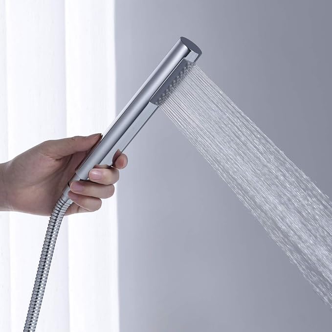 Tub Filler Freestanding Bathtub Faucet Chrome Floor Mount Brass Faucets with Hand Shower