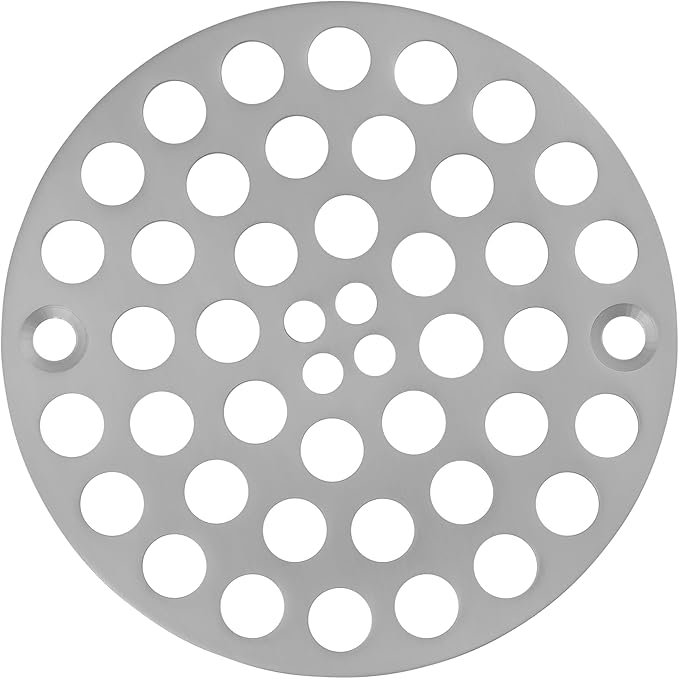 4inch Screw-in Drain Cover, Brushed Nickel Shower Drain Cover -Stainless Steel -Shower Drain Strainer -Brushed Nickel Shower Drain -Round Floor Drain Cover -Screws Included
