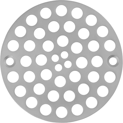 4inch Screw-in Drain Cover, Brushed Nickel Shower Drain Cover -Stainless Steel -Shower Drain Strainer -Brushed Nickel Shower Drain -Round Floor Drain Cover -Screws Included
