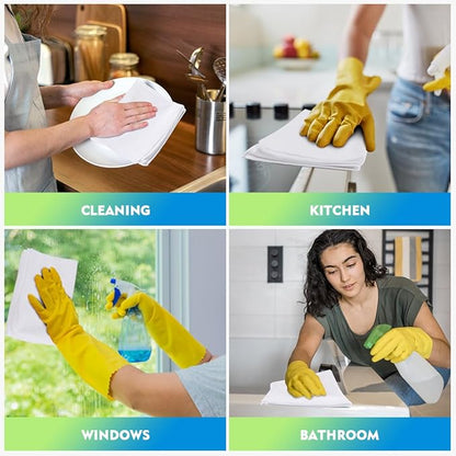 HOMEXCEL White Microfiber Cleaning Cloth 20 Pack 11.5 x 11.5 inch Microfiber Towels for Cars Ultra Absorbent Car Washing Cloth Lint Free Streak Free Cleaning Rags for Car, Kitchen Window