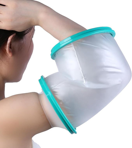 Cast Covers for Shower PICC Line Soft Green Adult，Waterproof Cast Cover/Bag, Cast Protector for Shower Arm Post Surgery, Shower Sleeve for Arm Cast Showering/Swimming