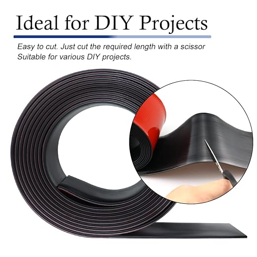 Neoprene Rubber Strips Self Adhesive Solid Rubber Sheets, Rolls & Strips for DIY Gaskets Crafts Pads Seals Warehouse Flooring Neoprene Sheet with Adhesive Backing (3" Wide x 1/16" Thick x 20' Long)