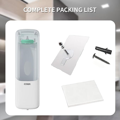 Hand Soap Dispenser Wall Mount, 10fl.oz/300ml Liquid Soap Dispenser Bathroom, Hand Sanitizer Dispenser for Kitchen White, CD-1158